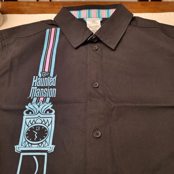 WDW Exclusive! Haunted Mansion Button Up Shirt Men's Medium Glow In The Dark NWT - Picture 4 of 4